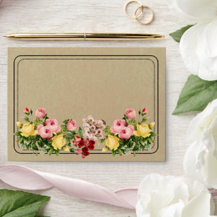 The Elegant Vintage Floral Wedding Collection Envelope