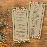 The Elegant Vintage Floral Wedding Collection Programme<br><div class="desc">The elegant vintage floral wedding collection is a stunning design featuring lovely vintage style flowers.

These programs can be personalised for your special occasion and would make the perfect order of service cards for any wedding,  bridal shower,  engagement party,  birthday party and much,  much more.</div>