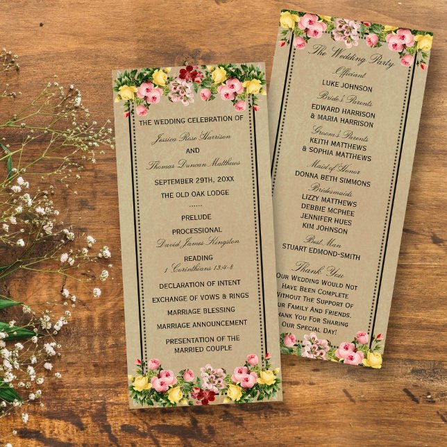 The Elegant Vintage Floral Wedding Collection Programme (Creator Uploaded)