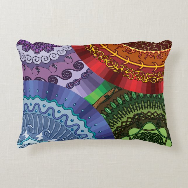 The Elements Mandalas Accent Pillow (Front)