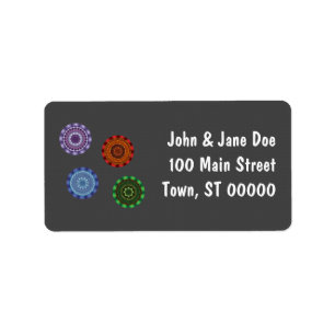 The Elements Mandalas Address Label