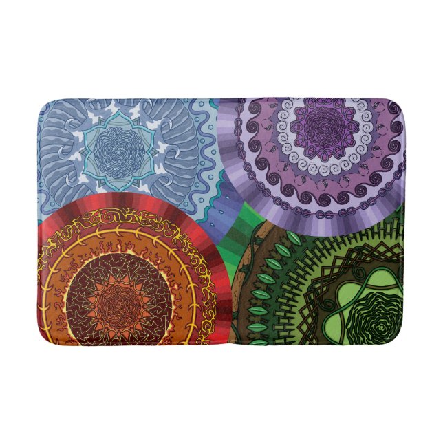 The Elements Mandalas Bath Mat (Front)