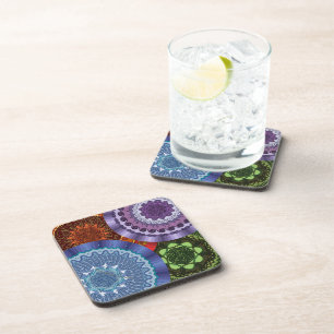The Elements Mandalas Square Coaster