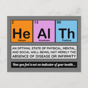 The Elements Of Health Chiropractic Recall Postcard