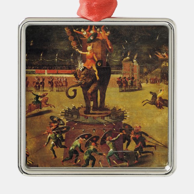 The Elephant Carousel Metal Tree Decoration (Front)