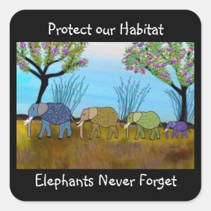 The Elephant Habitat Stickers