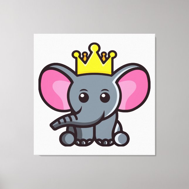 The elephant king canvas print (Front)