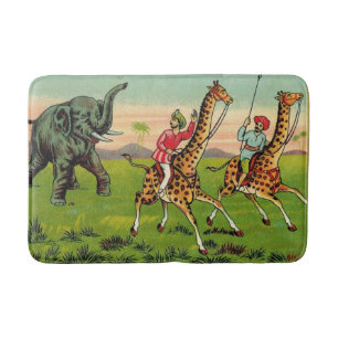 The Elephant & the Giraffes Bath Mat