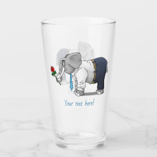 The Elephants Happy Valentines Day Glass