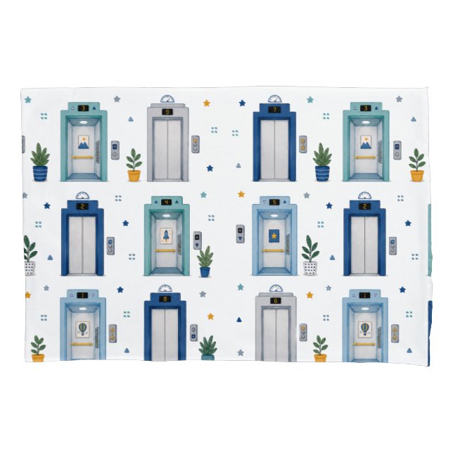 The Elevator Collection - Boy Edition 9 Lifts  Pillowcase (Front-Left)