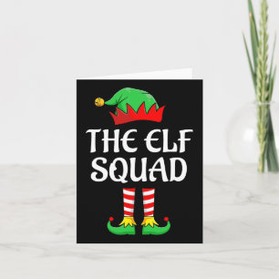 The Elf Squad Family Matching Group Christmas Fun  Card