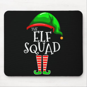 The Elf Squad Family Matching Group Christmas  Mouse Pad