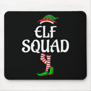 The Elf Squad Family Matching Group Christmas Mouse Pad