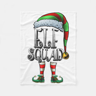 The Elf Squad Matching Family Elf Squad Christmas  Fleece Blanket