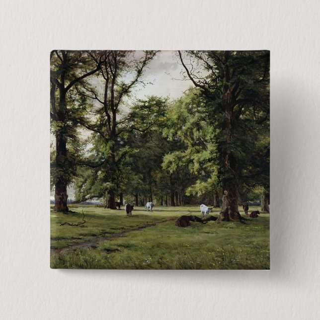 The Elm Walk 15 Cm Square Badge (Front)