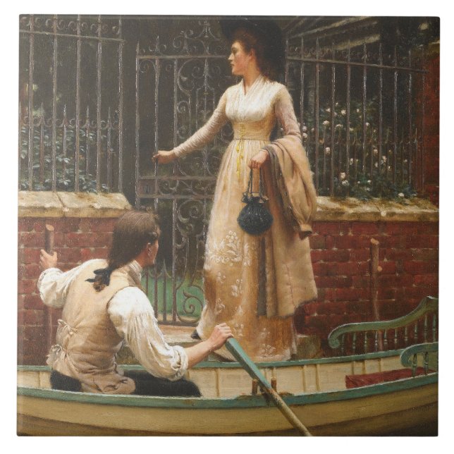 The Elopement (Romantic Date) (by E.B. Leighton) Tile (Front)