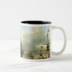 The Embarkation of Ruyter and William de Witt Two-Tone Coffee Mug