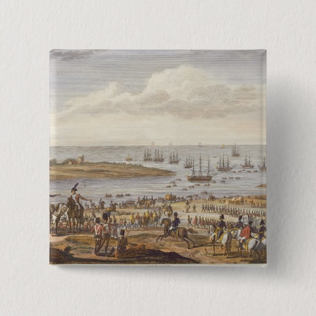The Embarkation of the English in Holland, 30 Nove 15 Cm Square Badge (Front)