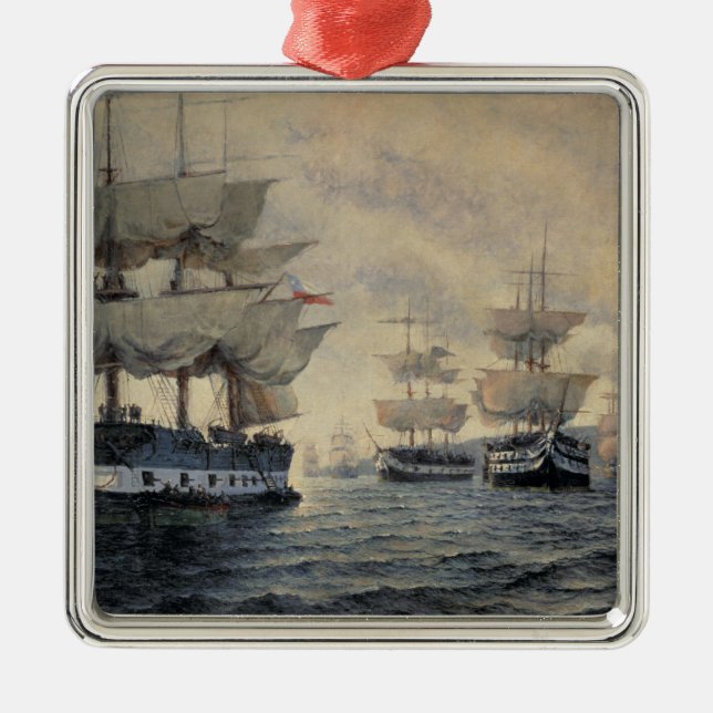 The Embarkation of the Liberating Expedition of Pe Metal Tree Decoration (Front)