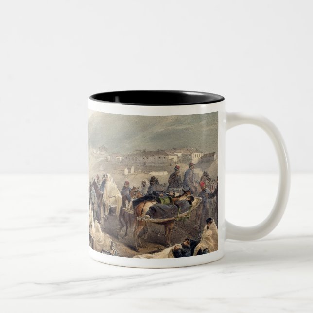 The Embarkation of the Sick at Balaklava Two-Tone Coffee Mug (Right)