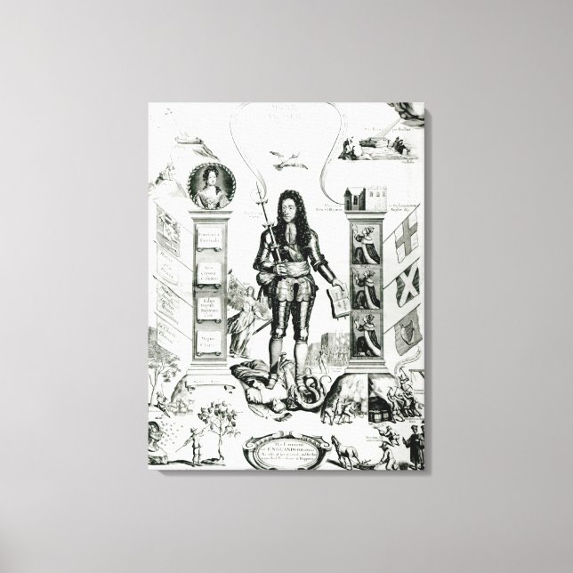 The Emblem of England, October 1690 Canvas Print (Front)