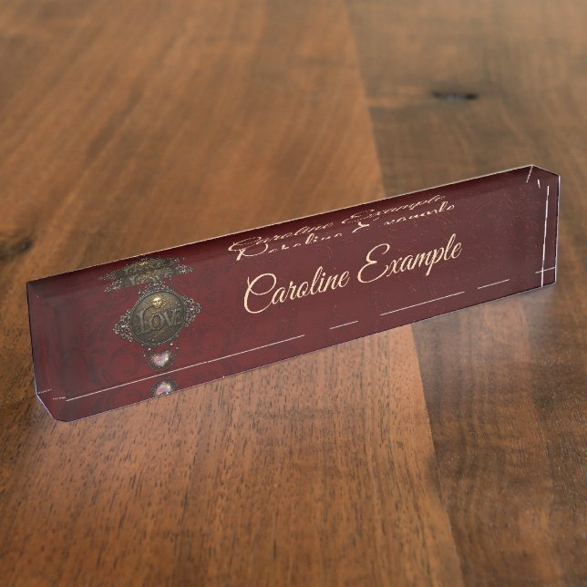 The Emblem of Love.  Nameplate (Side)