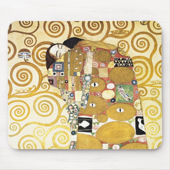 The Embrace by Gustav Klimt Painting Artwork Mouse Pad (Front)