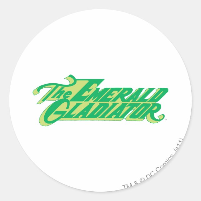 The Emerald Gladiator Classic Round Sticker (Front)