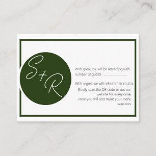The Emerald Green Wedding Enclosure Reply Card