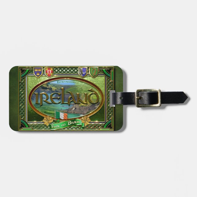 The Emerald Isle Luggage Tag (Front Horizontal)