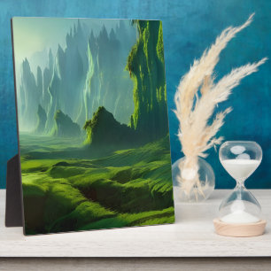 The Emerald Valley Fantasy Art  Tabletop Plaque