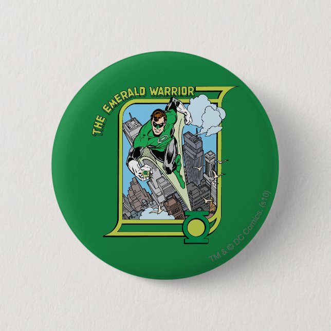 The Emerald Warrior 6 Cm Round Badge (Front)