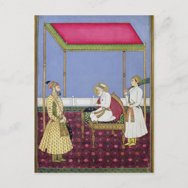 The Emperor Aurangzeb in old age Postcard (Front)