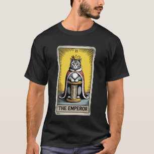 The Emperor Cat Tarot Card Cat Scratching Post Tre T-Shirt