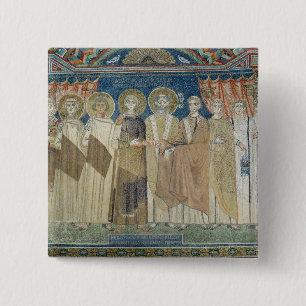 The Emperor Constantine IV grants tax immunity 15 Cm Square Badge