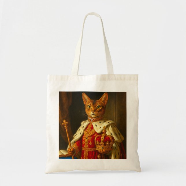 The Emperor of a Sunbeam | Napoleon Cat Tote Bag (Front)