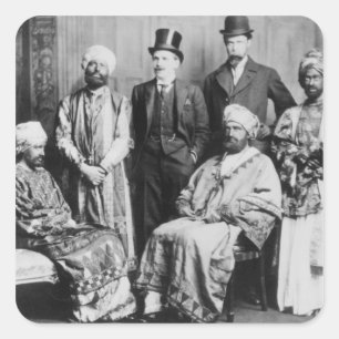 The Emperor of Abyssinia and his Court' Square Sticker