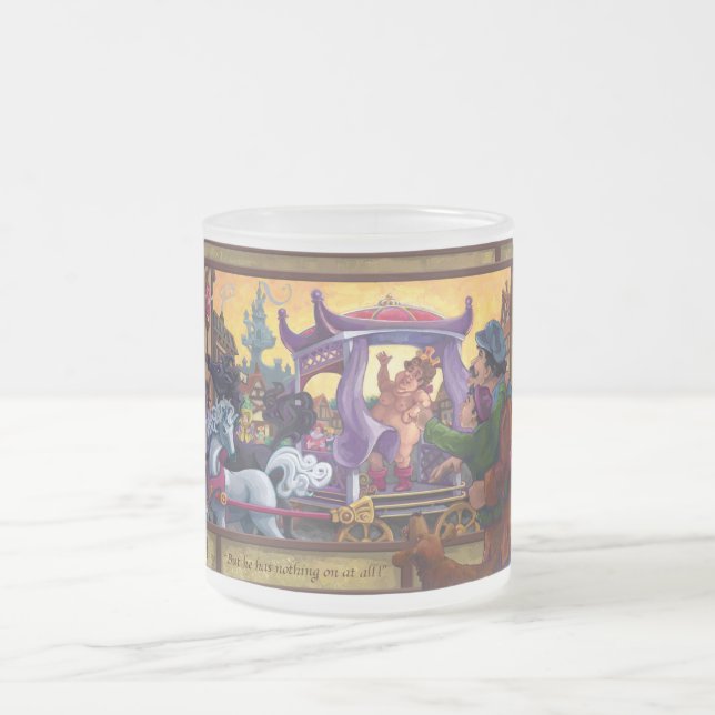 The Emperor’s New Clothes Art Frosted Glass Coffee Mug (Center)