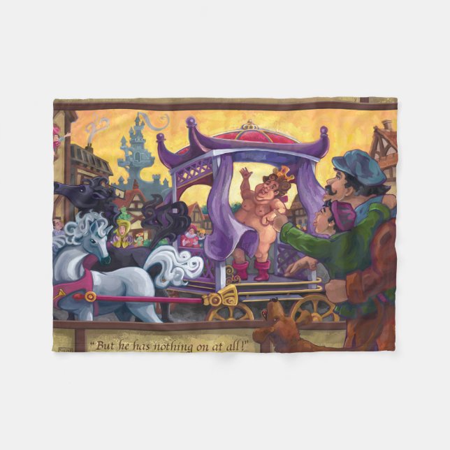 The Emperor’s New Clothes Fleece Blanket (Front (Horizontal))