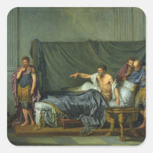 The Emperor Severus Rebuking his Son Square Sticker