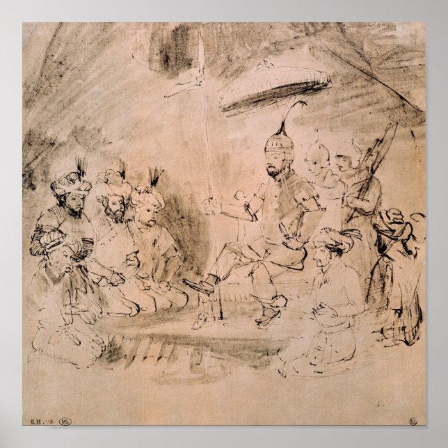 The Emperor Timur  on his Throne Poster (Front)