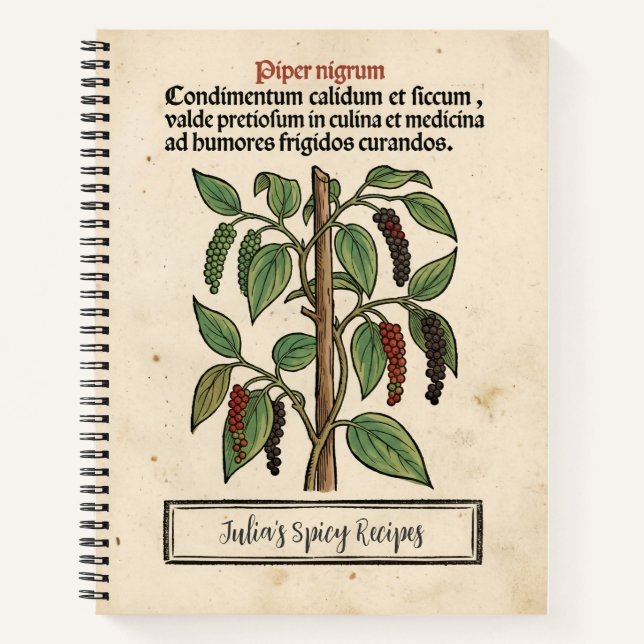 The Emperor's Bite: Mediaeval Black Pepper  Notebook (Front)