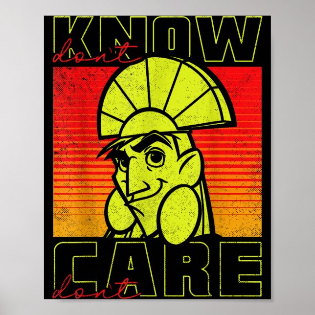 The Emperor's New Groove Kuzco Don't Know Don't Ca Poster (Front)
