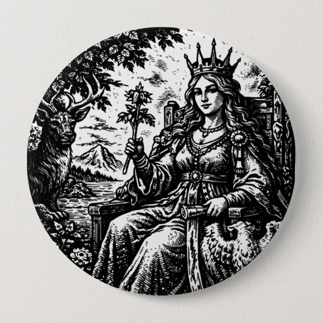 The Empress — BurnsInHell Tarot III 10 Cm Round Badge (Front)