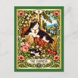 The Empress Cat Tarot - Abundance and Grace Postcard