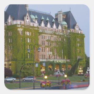 The Empress Hotel at the inner harbour in Square Sticker