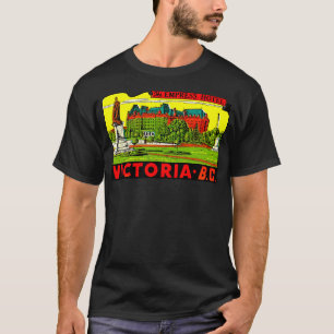 The Empress Hotel Victoria Bc Vintage Travel Decal T-Shirt