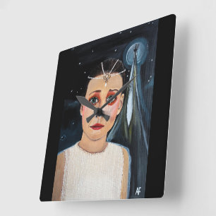 The Empress Painting by Alfred Fox Square Wall Clock
