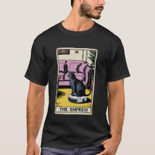 The Empress Tarot Card Cat Robot Vacuum Cleaner Ca T-Shirt