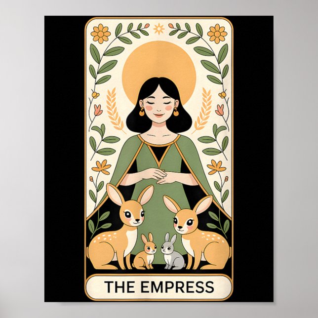 The Empress Tarot Card Illustration Poster (Front)